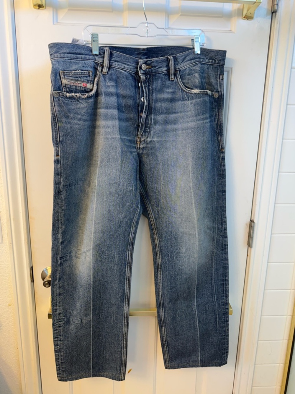 Diesel D-MACS Men's Blue Washed Denim Jeans